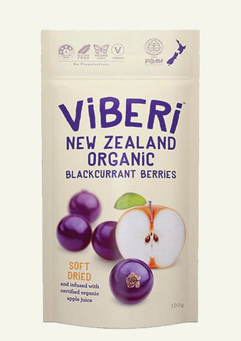 Viberi Soft Dried Organic Blackcurrants 100g