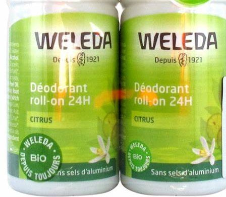 Weleda Deodorant Roll-on Citrus 24h Roll-On Deodorant 50ml - value twin pack