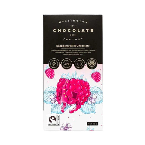 The Wellington Chocolate Factory Raspberry Milk Chocolate Bar