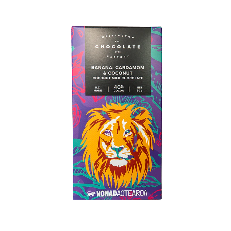 The Wellington Chocolate Factory WOMAD Banana, Coconut & Cardamom Limited Bar