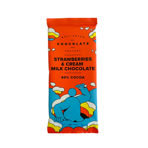 The Wellington Chocolate Factory Strawberries and Cream Milk Chocolate Bar