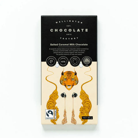 The Wellington Chocolate Factory Milk Salted Caramel Chocolate Bar