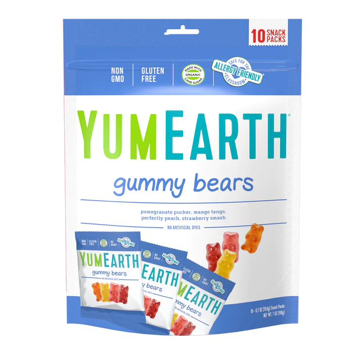 YumEarth Assorted Flavour Gummy Bears 71gm.