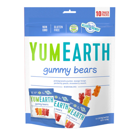 YumEarth Assorted Flavour Gummy Bears 71gm.