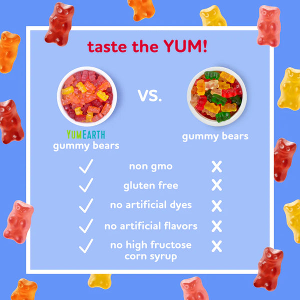 YumEarth Assorted Flavour Gummy Bears 71gm.