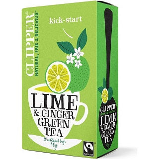 Clipper Organic Fairtrade Green Tea with Lime and Ginger 20tbags