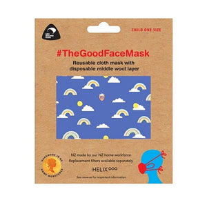 The Good Facemask by Munch Child Blue Rainbows