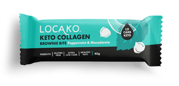 Locako Brownie Bites Peppermint Macadamia Keto Collagen 40gm