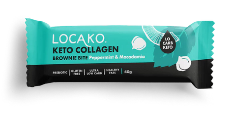 Locako Brownie Bites Peppermint Macadamia Keto Collagen 40gm
