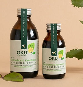 Oku Adult's Chest Elixir - Kumarahou and Kawakawa 200ml