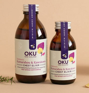 Oku Children's Chest Elixir - Kumarahou and Kawakawa 200ml