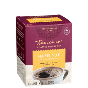 Teeccino Hazelnut Roasted Herbal Tea 10tbags