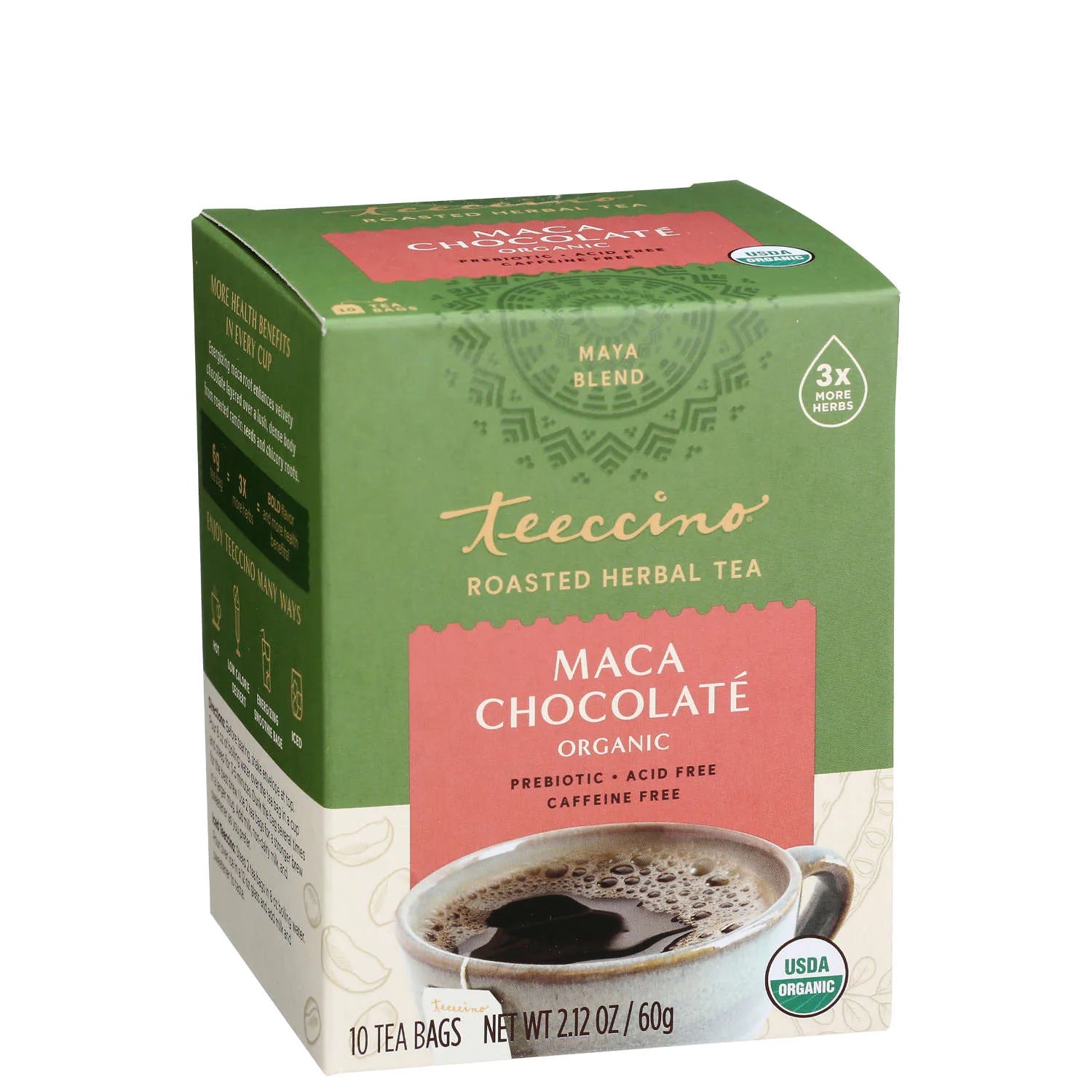 Teeccino Maca Chocolaté Roasted Herbal Tea 10tbags