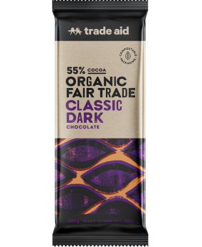 Trade Aid Chocolate Organic 55% Classic Dark Chocolate – 200g