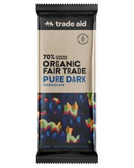 Trade Aid Chocolate Organic 70% Pure Dark Chocolate – 100g