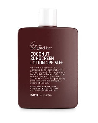 Feel Good Inc Coconut Sunscreen Lotion SPF 50+ 200ml