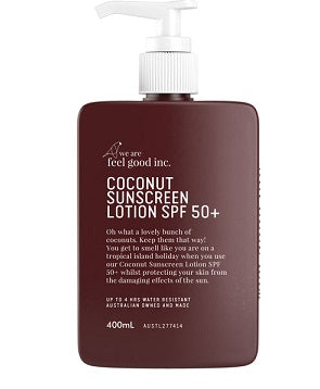 Feel Good Inc Coconut Sunscreen Lotion SPF 50+ 400ml