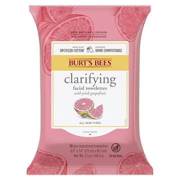 Burt's Bees Towelettes Facial Cleansing Towelettes - Pink Grapefruit