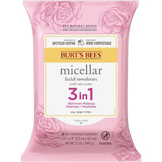 Burt's Bees Towelettes Micellar Makeup Removing Towelettes - Rose