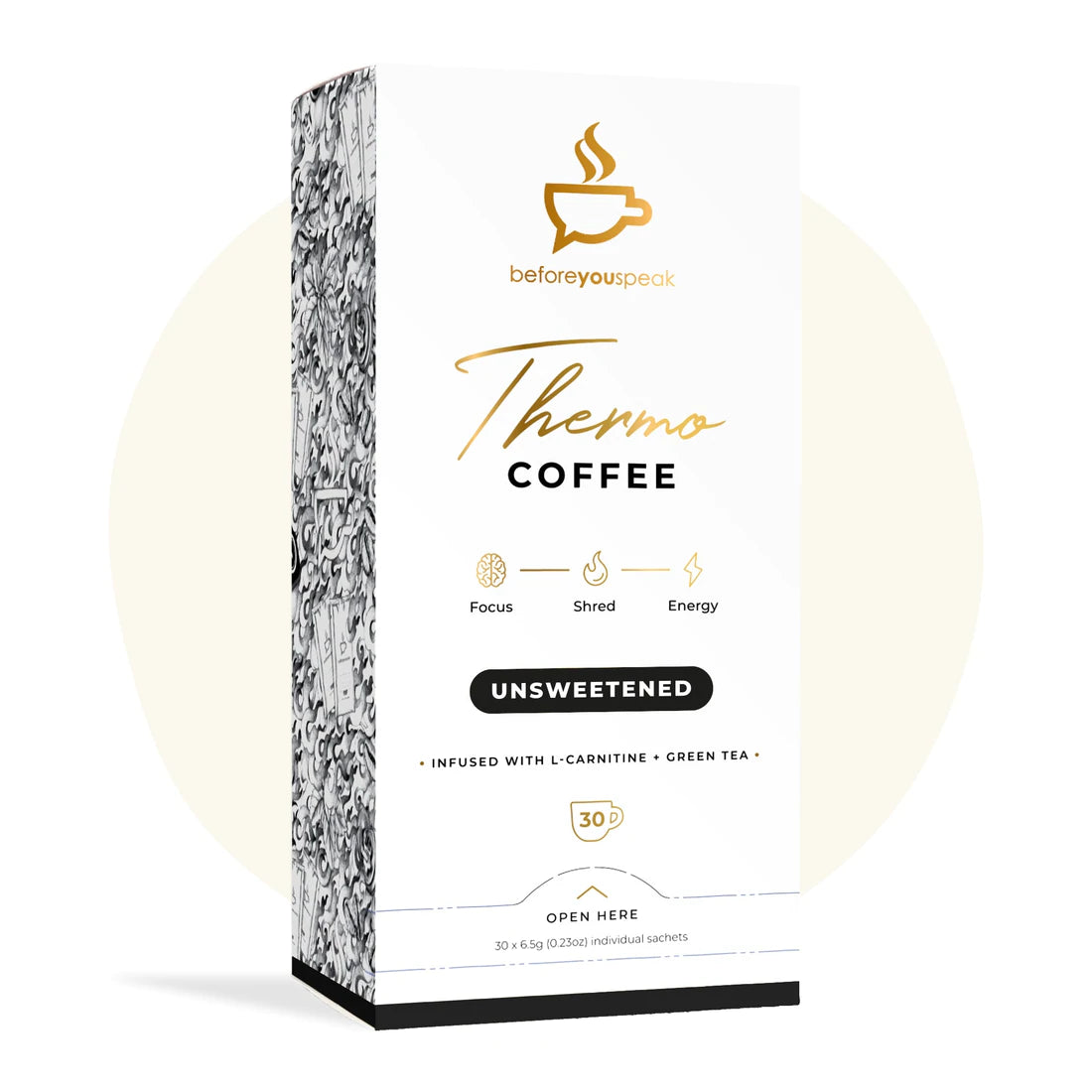 beforeyouspeak Coffee Thermo Coffee Unsweetened - 30 sachets
