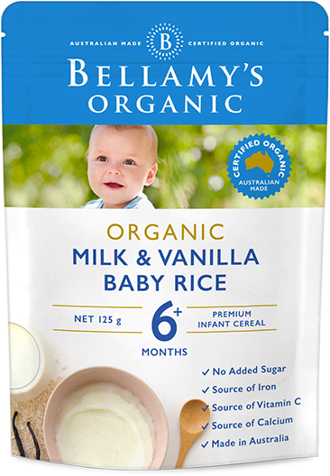 Certified Organic Milk & Vanilla Baby Rice