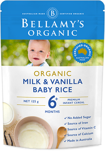 Certified Organic Milk & Vanilla Baby Rice