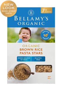 Bellamy's Certified Organic Brown Rice Pasta Stars