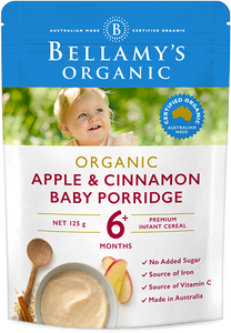 Bellamy's Certified Organic Apple and Cinnamon Porridge