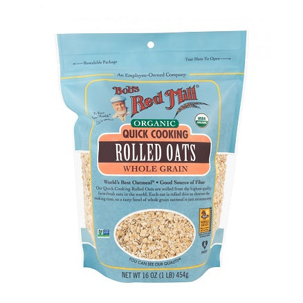 Bob's Red Mill Oats Quick Cooking Organic 454gm - Wheat Free - 30% off