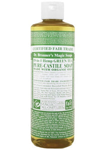 Dr. Bronner's 18-in-1 Hemp Green Tea Pure-Castile Liquid Soap 473ml