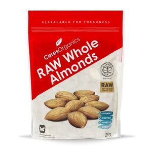 Ceres Organics Raw Whole Almonds 250gm