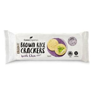 Ceres Organics Brown Rice Crackers w Chia