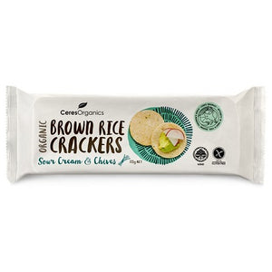 Ceres Organics Brown Rice Crackers Sour Cream & Chives