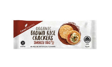 Ceres Organics Brown Rice Crackers Smokey BBQ