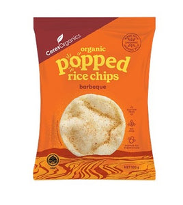 Ceres Organic Popped Rice Chips Barbeque 100gm
