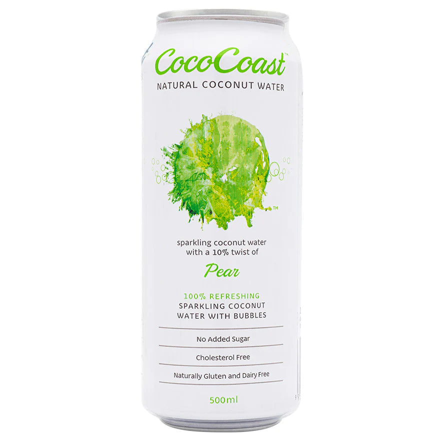 CocoCoast Sparkling Pear Coconut Water 500ml
