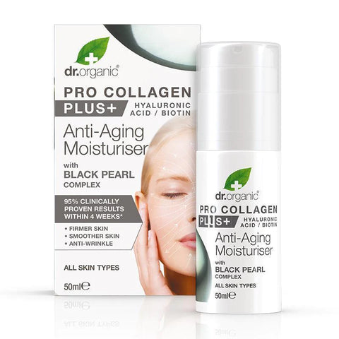 Dr. Organic Pro Collagen+ Anti-Aging Moisturiser with Black Pearl Complex 50ml