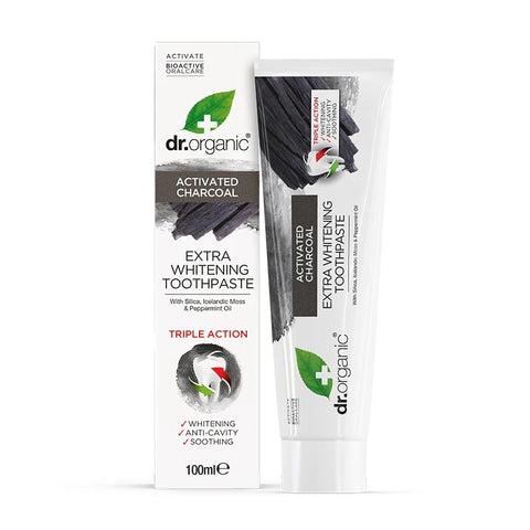 Dr. Organic Activated Charcoal Extra Whitening Toothpaste 100ml