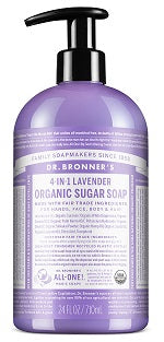 Dr. Bronner's 4-in-1 Lavender Organic Sugar Soap Pump 710gm