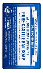 Dr Bronner's All-One Hemp Peppermint Pure-Castile Bar Soap