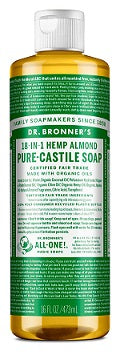 Dr. Bronner's 18-in-1 Hemp Almond Pure-Castile Liquid Soap 473ml