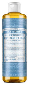 Dr. Bronner's 18-in-1 Hemp Baby Unscented Pure-Castile Liquid Soap 473ml