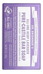 Dr Bronner's All-One Hemp Lavender Pure-Castile Bar Soap 140gm
