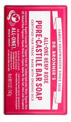 Dr Bronner's All-One Hemp Rose Pure-Castile Bar Soap