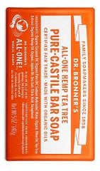 Dr Bronner's All-One Hemp Tea Tree Pure-Castile Bar Soap