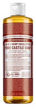 Dr. Bronner's 18-in-1 Hemp Eucalyptus Pure-Castile Liquid Soap 473ml