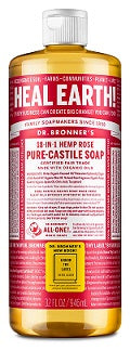 Dr. Bronner’s Rose Pure-Castile Liquid Soap 946ml - $7.00 off