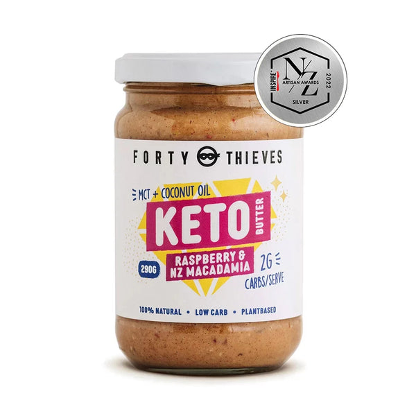 Forty Thieves Keto Butter Raspberry & NZ Macadamia 290g