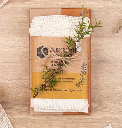 Honeywrap Five Pack of Organic Produce & Bulk Bin Bags