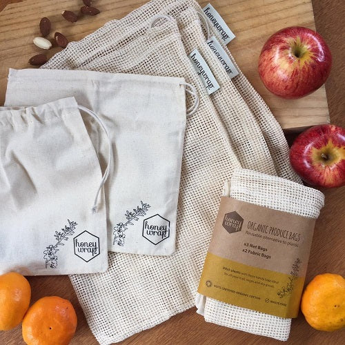 Honeywrap Five Pack of Organic Produce & Bulk Bin Bags